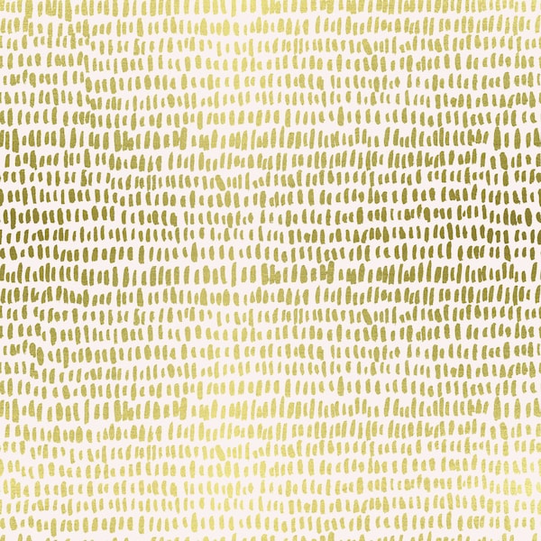 Wildwood Hatchmarks LAWN Cream gold metallic; Rifle Paper Co - cotton fabric