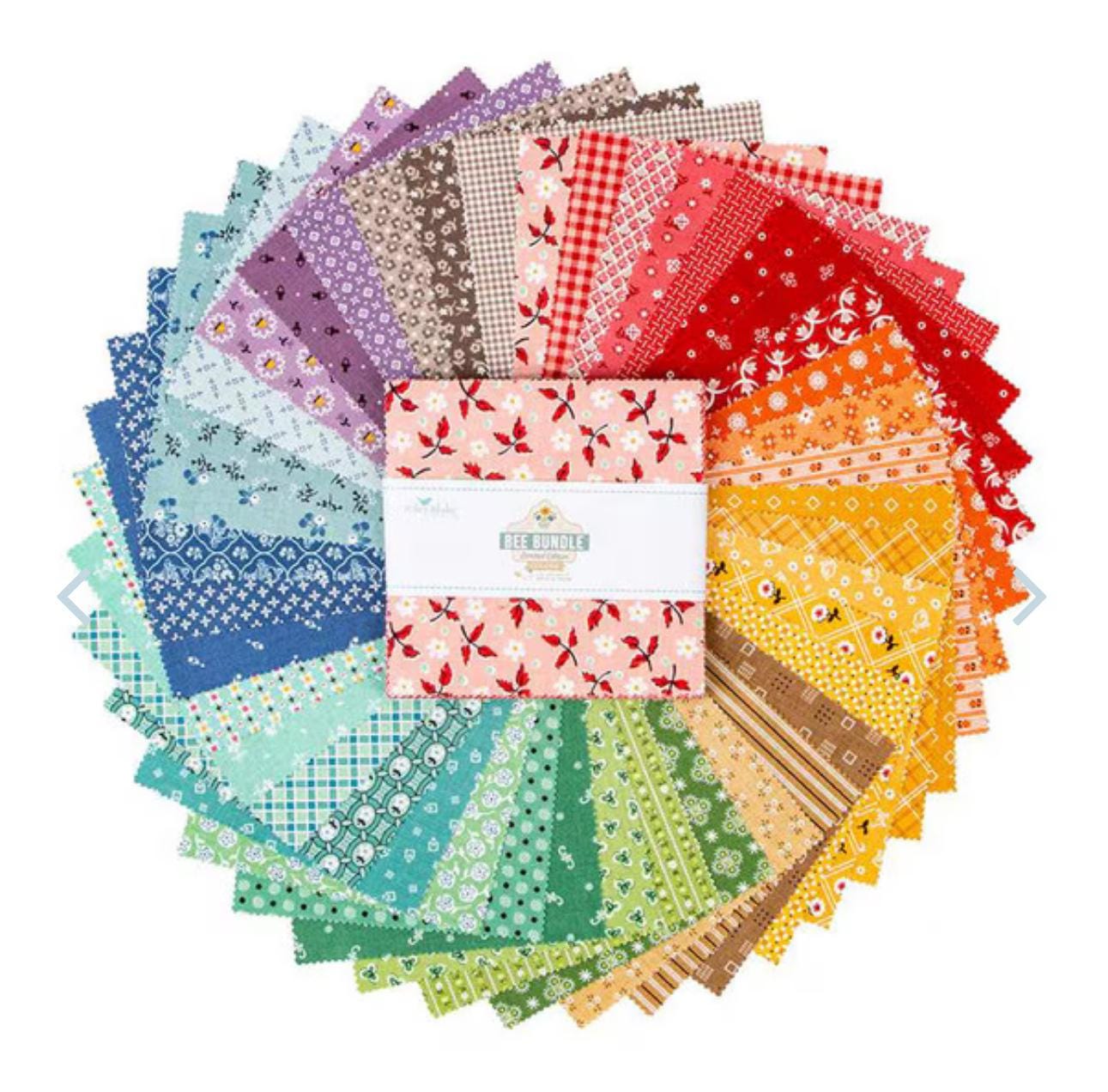 Bee Bundle Limited Edition 5" Charm Pack Stacker Lori Holt - Riley Blake Designs - new 100% cotton quilting fabric