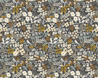 BON VOYAGE - Meadow - Gray Multi - Rifle Paper Co - 100% cotton quilting fabric yardage