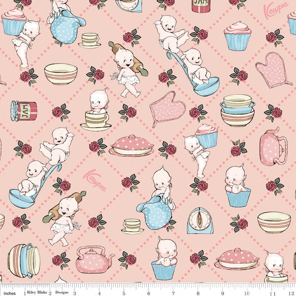 SEW KEWPIE - Kewpie Kooks - Blush - Riley Blake Designs - 100% cotton quilting fabric - Licensed Fabric