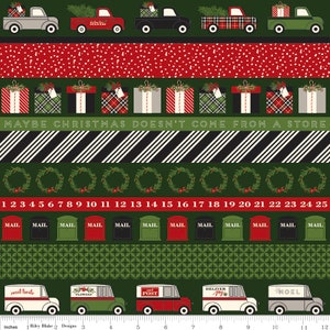 CHRISTMAS DELIVERY - Christmas Border Dark Green Multi - Carta Bella - 100% cotton quilting fabric yardage - Riley Blake Designs - Christmas
