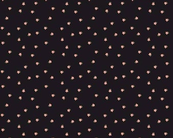 MODERN FARMHOUSE Black Pink Rose Gold metallic Mini Floral - Simple Simon Riley Blake Designs - cotton quilting fabric SC9464