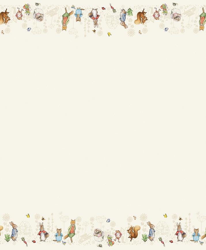 Peter Rabbit™ & Friends Border Print Cloud 100% Cotton Quilting Fabric ...