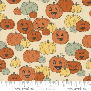 HOME SWEET HAUNT Pumpkin Patch Bone Stacy Iest Hsu Halloween 100% cotton quilting fabric yardage Moda Fabrics