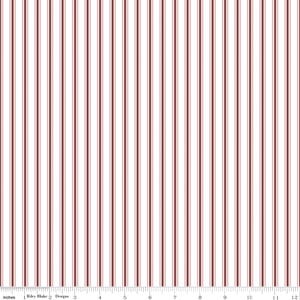 A WALK On the PRAIRIE Stripes Creamy White Melissa Gilbert 100% cotton quilting fabric yardage - Riley Blake Designs