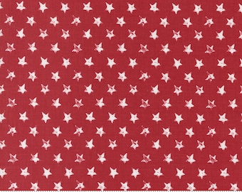 OLD GLORY Star Spangled Americana Stars Red Lella Boutique Patriotic Fabric - 100% cotton quilting Fabric yardage - Moda Fabrics
