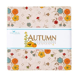 Lot de 5 empilables Charm Pack AUTOMNE Lori Holt - Riley Blake Designs - nouveau tissu à courtepointe 100 % coton