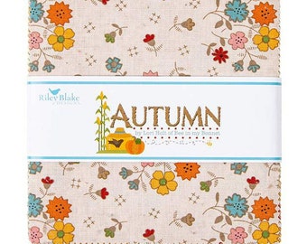 AUTUMN 5" Charm Pack Stacker Lori Holt - Riley Blake Designs - new 100% cotton quilting fabric
