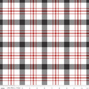 INTO THE WOODS - Plaid - White - Lori Whitlock - Riley Blake Designs - 100% cotton quilting fabric