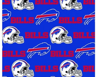 BUFFALO BILLS - Bills Football - NFL - Licensed Product - 100% Cotton broadcloth yardage fabric - National Football League - 58" wide