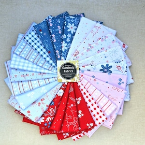 FIREWORK FIELDS 23 Fat Quarter Hand Cut Bundle Gracey Larson Patriotic 250th Birthday Riley Blake Designs - new 100% cotton quilting fabric