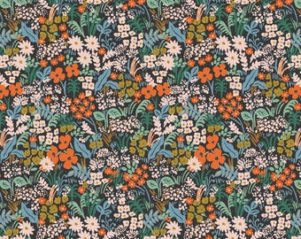 BON VOYAGE - Meadow - Black Multi - Rifle Paper Co - 100% cotton quilting fabric yardage