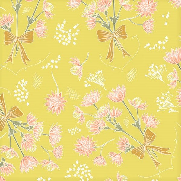 GATHERED - Collected Stems Bright - Bonnie Christine - 205 high thread count 100% cotton quilting fabric, Art Gallery Fabrics