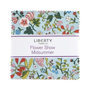 FLOWER SHOW MIDSUMMER 5" Stacker Charm Pack Liberty of London - 100% Cotton quilting fabric - Riley Blake Designs