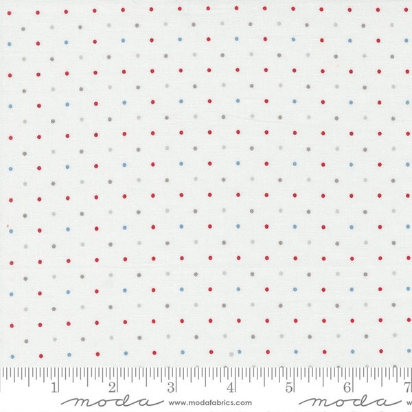 OLD GLORY Magic Dots Cloud Multi Lella Boutique Patriotic Fabric - 100% cotton quilting Fabric yardage - Moda Fabrics