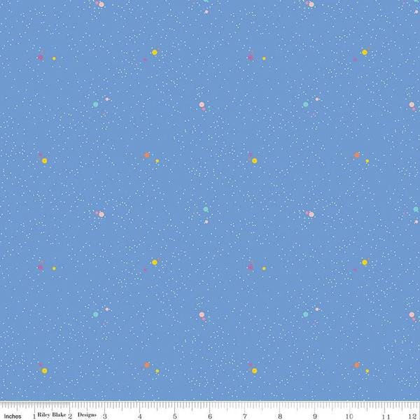 COLOUR WALL - Dots - Periwinkle - Sue Daley - 100% cotton quilting fabric yardage - Riley Blake Designs