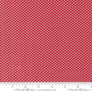 KITTY CHRISTMAS Polka Dots Berry Red Urban Chiks Christmas Fabric 100% Cotton Quilting Fabric Yardage - Moda Fabrics