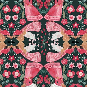 WINTERTALE - Singing Carols - Christmas - Katarina Roccella - Art Gallery Fabrics - 205 thread count - 100% cotton quilting fabric