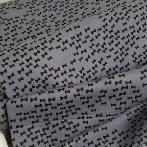 TOY SHOP - Blue Gray Black Bowties - Cotton & Steel - 100% cotton fabric