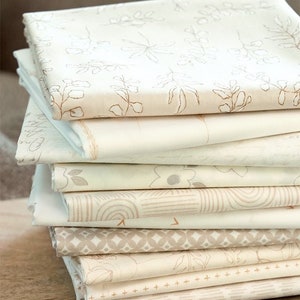 SOFTEN THE VOLUME 10 Fat Quarter Handcut Bundle 100% cotton quilting fabric - Art Gallery Fabrics - 205 thread count