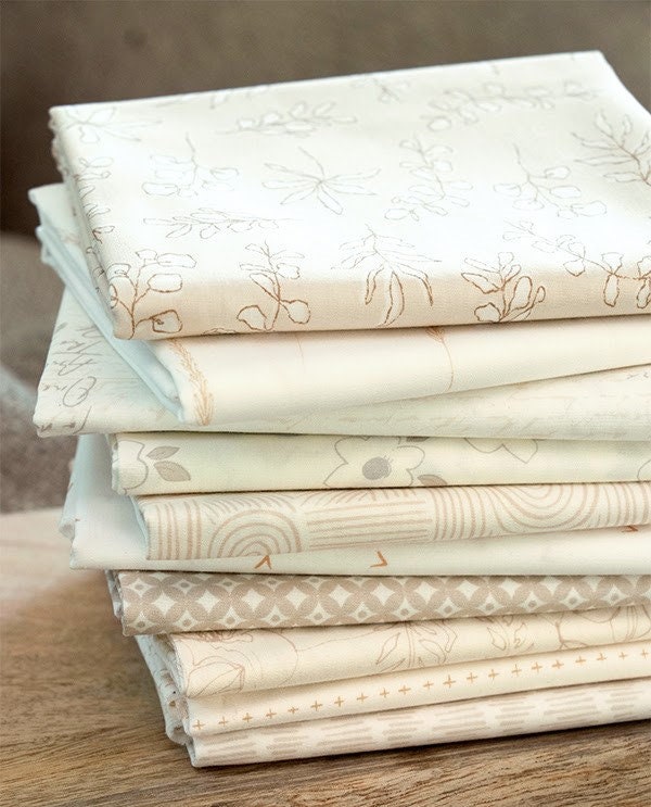 SOFTEN THE VOLUME 10 Fat Quarter Handcut Bundle 100% cotton quilting fabric - Art Gallery Fabrics - 205 thread count