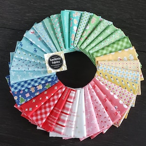 COZY CHRISTMAS Complete 33 Fat Quarter Hand Cut bundle Lori Holt new cotton quilting fabric - Hand cut bundle Please Read!