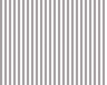 GRAY STRIPE 1/4" - Gray white Stripe - Riley Blake Designs; new 100% cotton quilting yardage