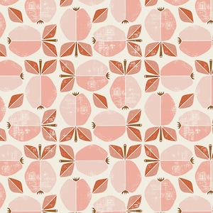 UNDER The APPLE TREE - Apple - Candy Apple Red - Loes Van Oosten - 100% cotton quilting fabric yardage