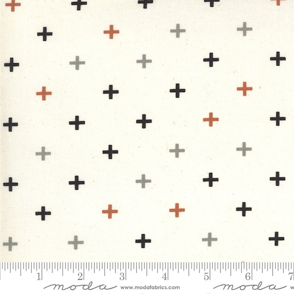 SMOKE AND RUST Plus Flax - Lella Boutique - 100% Cotton quilting fabric - yardage - Moda Fabrics