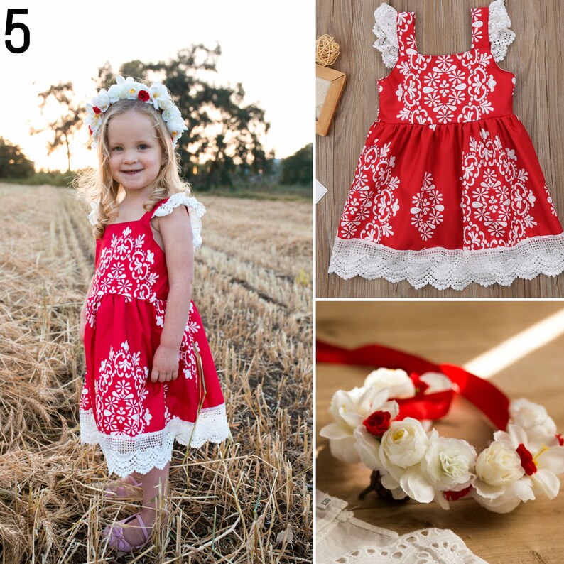 Flower Girl Set Flower Girl Crown Flower Girl Dress Etsy