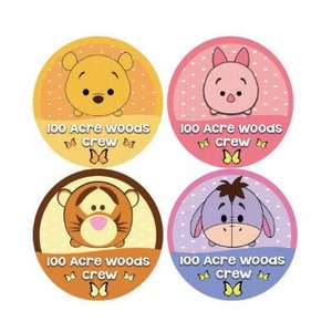 100 Acre Woods Character Buttons - Winnie the Pooh Pin - Piglet Button - Tigger Button - Eeyore Button - Pooh and Friends - Disney Park Pins