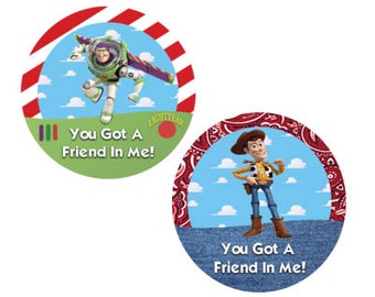 Woody and Buzz Best Friends Button Set - Toy Story Button - Theme Park Button - Friendship Buttons