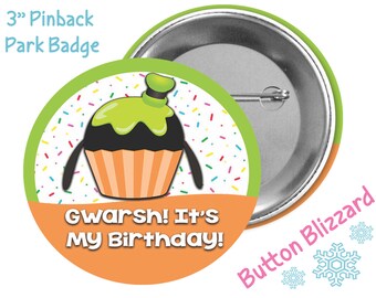 Gwarsh! It's My Birthday Goofy Inspired Cupcake Button - Disney Birthday Badge - Park Birthday Button - Goofy Pin - Goofy Celebration Pin