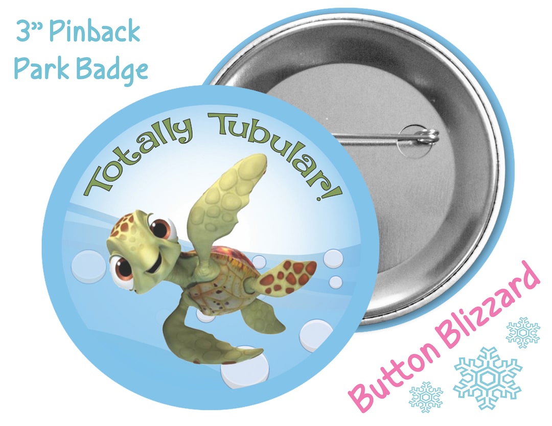 Finding Nemo Squirt Button - Theme Park Button - Turtle Pin - Totally ...
