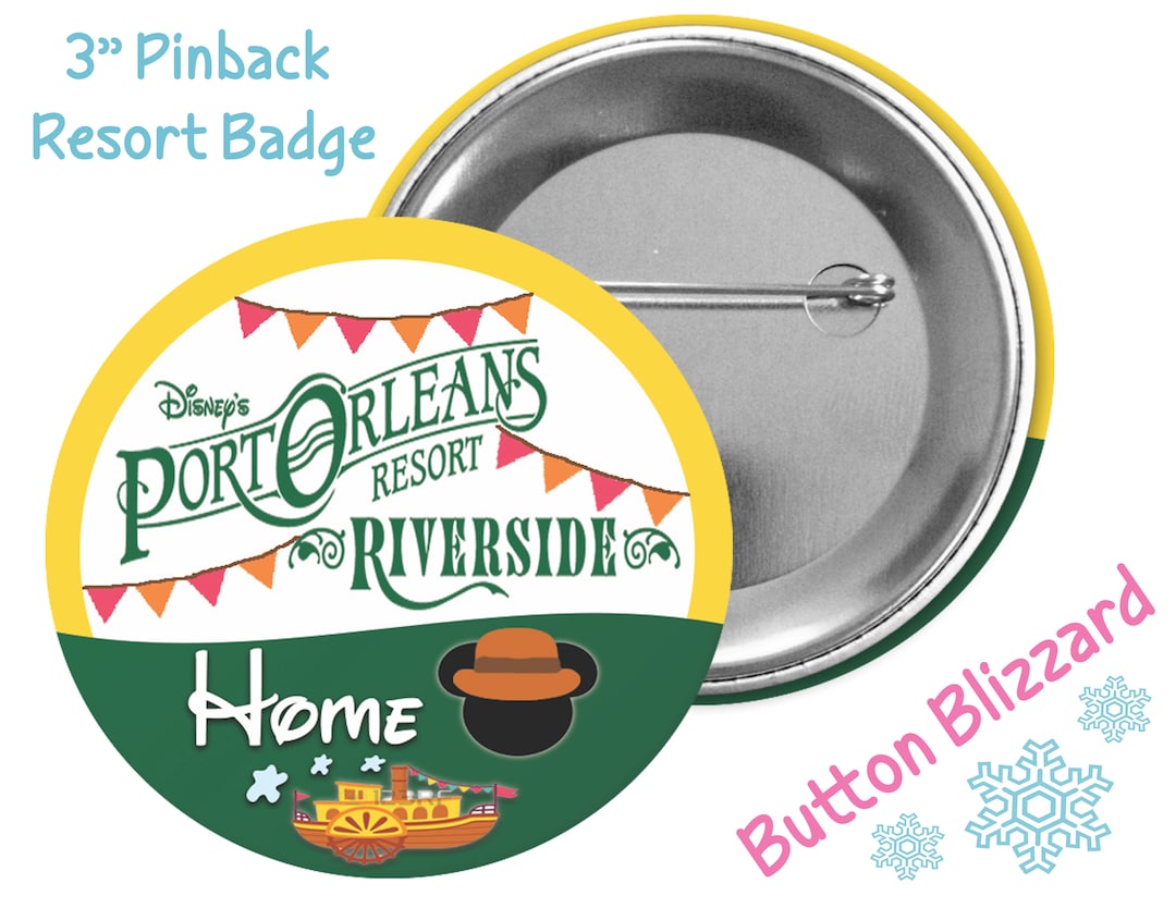 Port Orleans Riverside Button - Disney Resort Button - Theme Park Pin ...