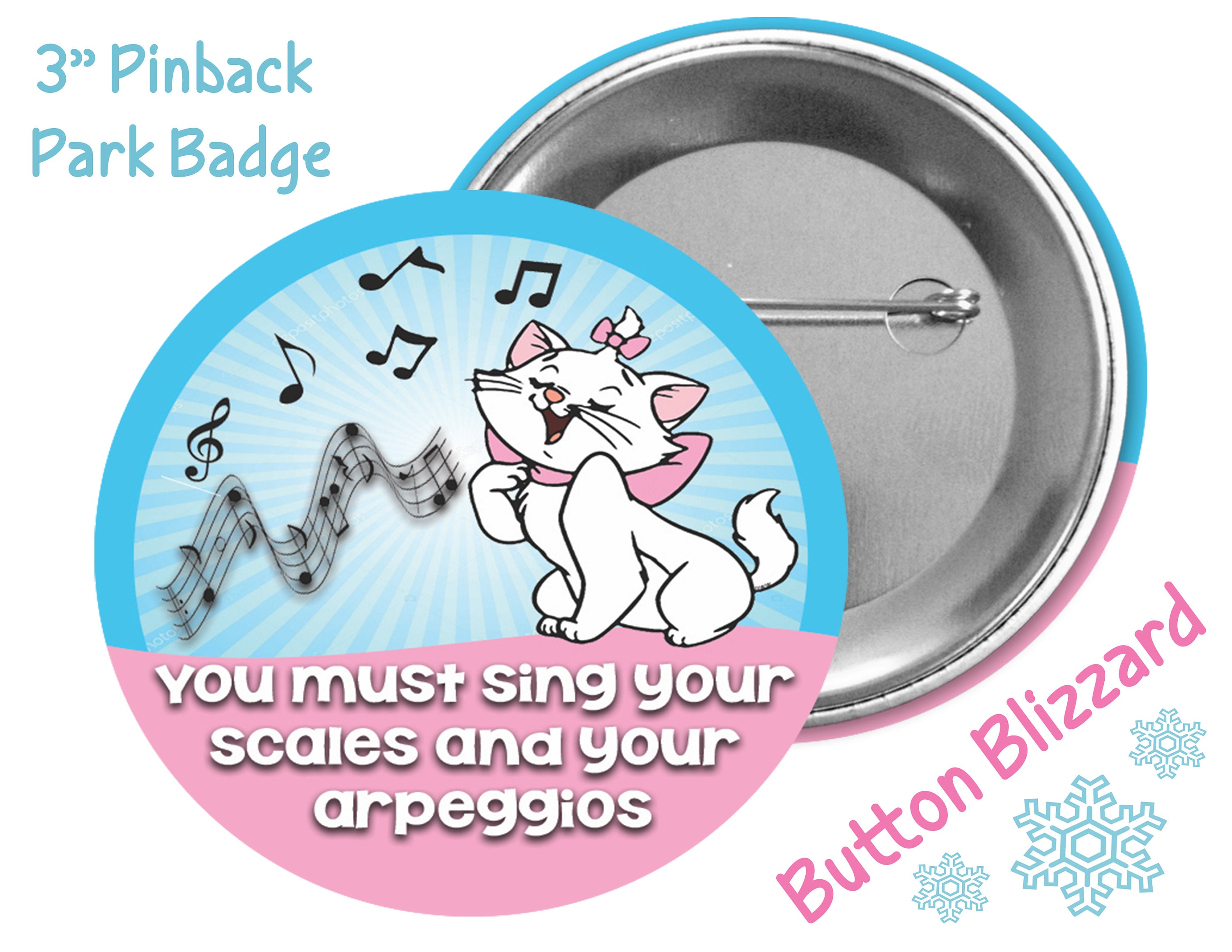 Marie Aristocats Scales and Arpeggios Button Aristocats Pin Etsy