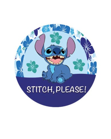 Blue Hawaiian Stitch Button Lilo and Stitch Button Stitch | Etsy