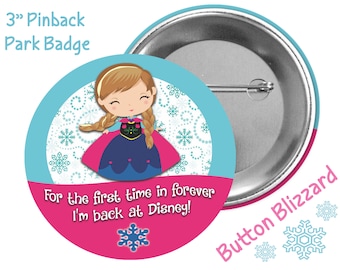 Por primera vez en mucho tiempo vuelvo a Disney - Botón Princesa Anna - Pin Princesa Disney - Botón Disney Kawaii - Botón Frozen