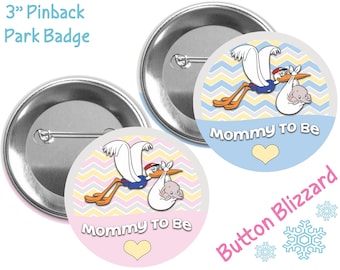 Celebrating New Baby Button - Dumbo Pin - Pregnancy Announcement - Baby's 1st Visit Button - Dinsey Park Button - Disney Stroller Button