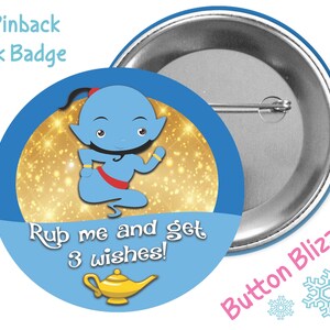 I Ain&#39;t Never Had a Friend Like You! - Blue Genie Button - Aladdin Badge - Jasmine Pin - Genie Pin - Disney Park Button - Genie Costume Pin