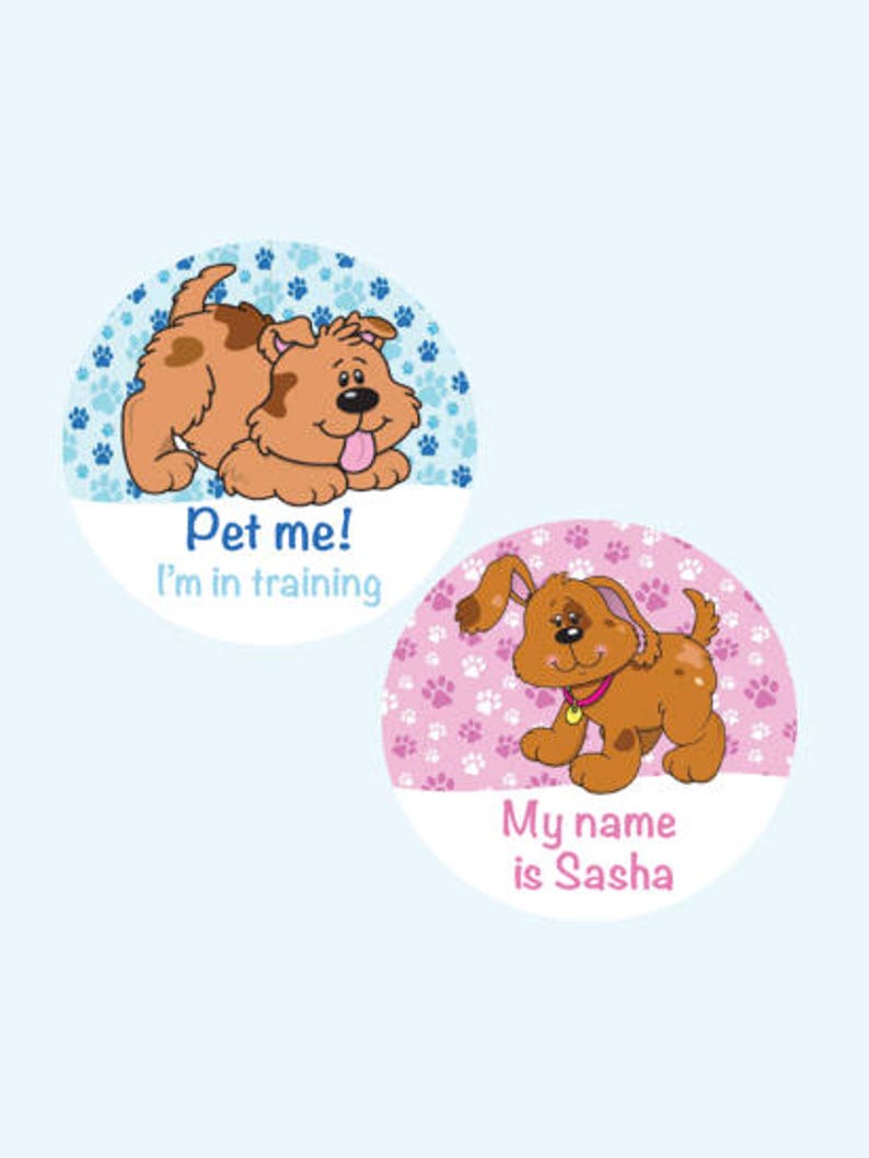 Service Dog in Training Button Service Dog Name Tag Therapy Dog Button Therapy Dog ID Tag Personalized Dog Button Uniform Button image 1