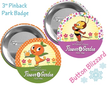 Festival Internacional de Flores y Jardines de Epcot - Pin de pájaro naranja - Insignia de Spike the Bee - Pin de Disney Springtime Park - Botón del Festival de Epcot