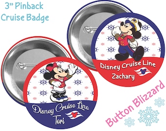 Customized Disney Cruise Name Tag, Disney Cruise Lapel Pin, Disney