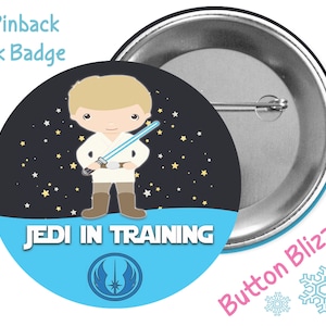 Jedi in Training Button - Luke Skywalker Badge - Order of the Jedi Pin - Star Wars Button - Disney Park Button - Jedi Button - Galaxy&#39;s Edge