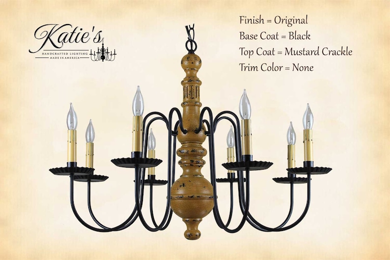 Lámpara de araña de madera primitiva de Hamilton 8 luz | Etsy