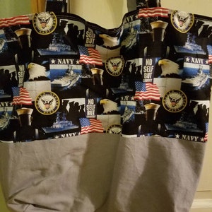 US Navy Tote Bag, Navy Beach Bag, Navy Overnight Bag, Navy Travel Bag