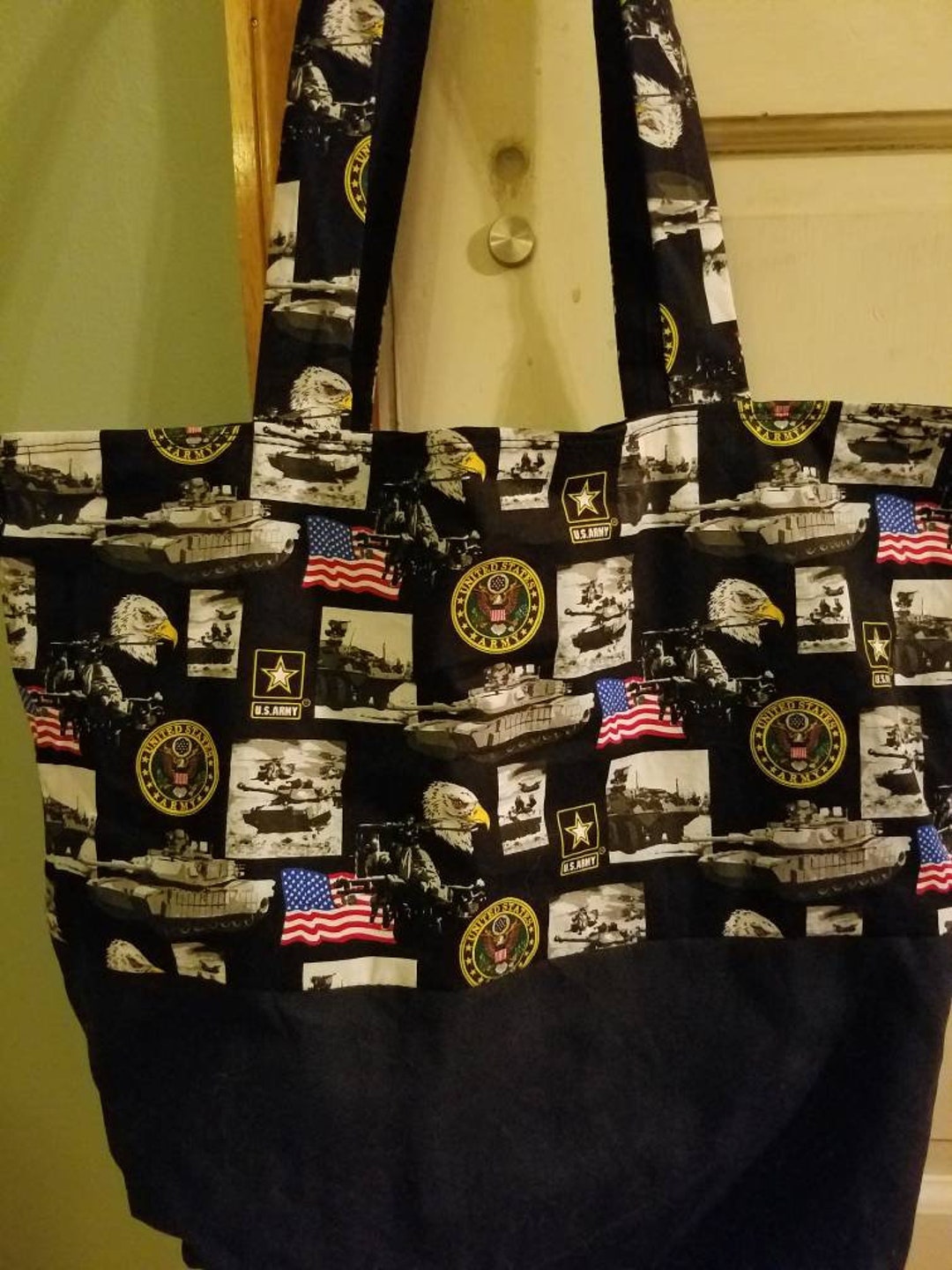 US Army Tote Bag Army Beach Bag Army Overnight Bag Army Etsy