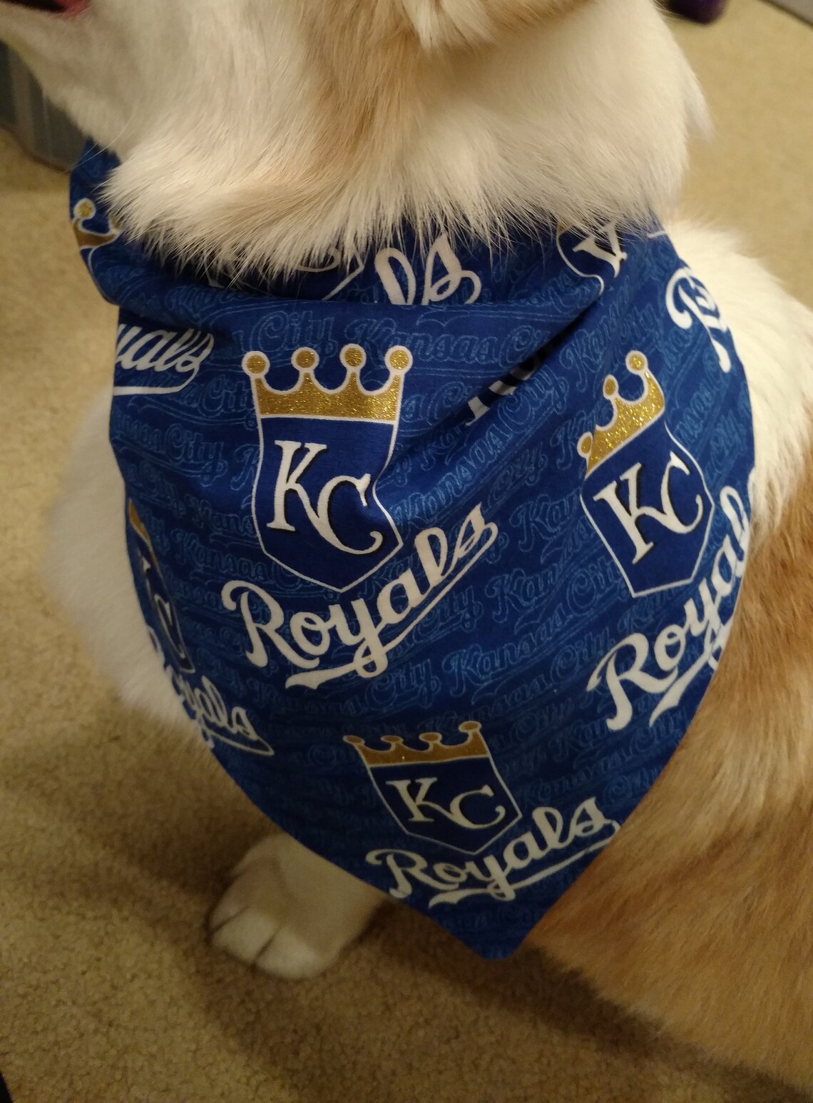 Kansas City Royals Baseball Pet Bandanas Traditional Tieon Etsy