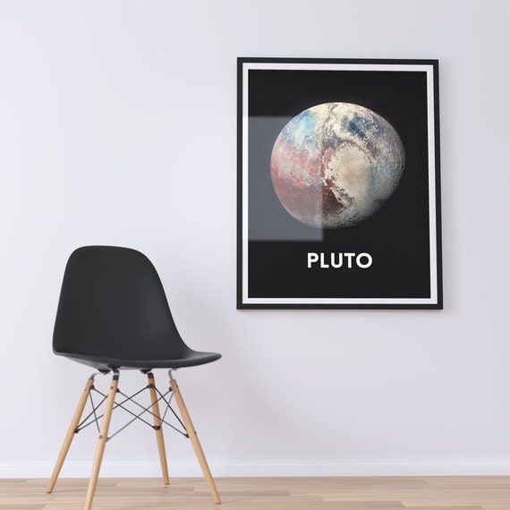 Pluto Poster Pluto Print Pluto Printable Solar System Outer Space Decor Outer Space Nurseryspace Artastronomy Gifts Instant Download