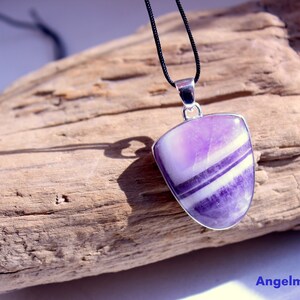 Women&#39;s necklace, amethyst necklace, soothing, Chevron amethyst, anti stress, Purifier, women&#39;s accessory, jewelry, gift for her, stone